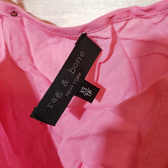 Rag & Bone Pink Silk Cotton Spaghetti Strap Tank Top Womens Summer Rayon Cami - Picture 3 of 6